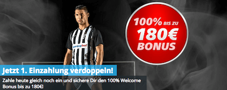 100% bis zu 180€ für Neukunden bei Sportingbet