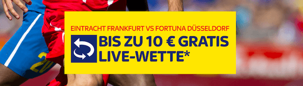 Aktion von Skybet zu Frankfurt vs. Düsseldorf am 19.10.2018