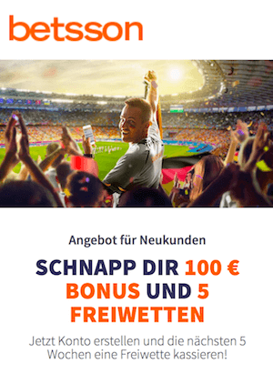 Der Einzahlungsbonus bei Betsson für Neukunden im Test