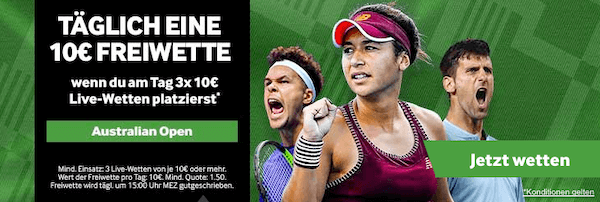 Freebet Aktion bei Betway für die AO 2019