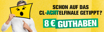 8€ für das CL-Achtelfinale bei Interwetten