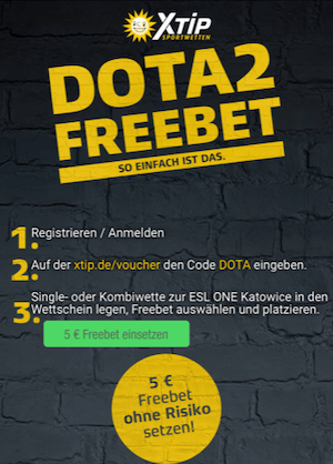 5€ geschenkt bei XTip für die ESL One Katowice