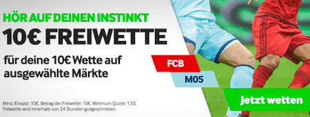 10 Euro bei Betway für Bayern vs. Mainz am 17. März 2019