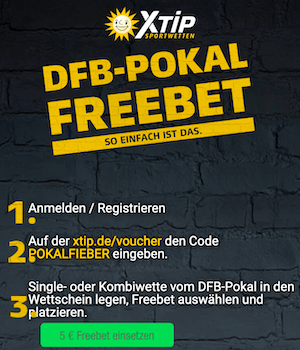 5 Euro bei XTip für das DFB Pokal Viertelfinale