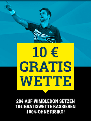 10€ gratis für Wimbledon 2019 bei sportwetten.de