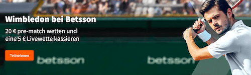 5€ Wimbledon Livewette bei Betsson