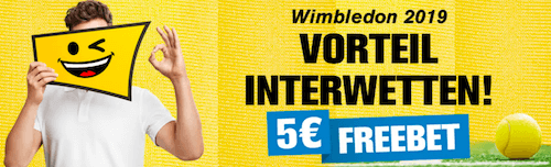 5€ bei Interwetten für Wimbledon 2019