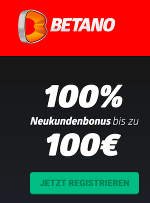 Sportwetten Bonus von Betano als Willkommensgeschenk