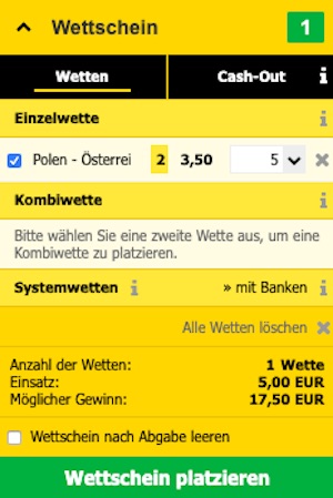 POL AUT Wette
