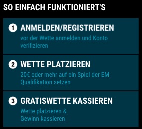 Freebet holen bei Sportwetten de 