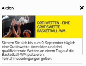 Skybet Basketball WM Gratiswette