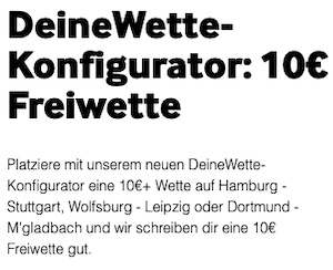 Betway Konfigurator Freiwette