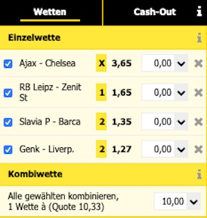 Interwetten CL Wettschein