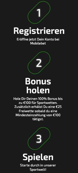 Mobilebet Gratiswette Bonus