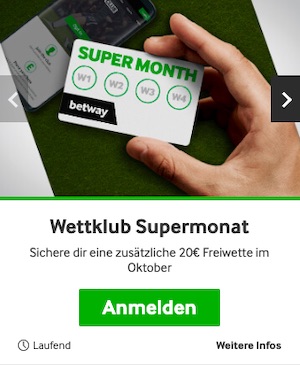 Betway Oktober Supermonat