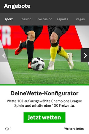 Betway CL Konfigurator Freiwette