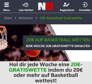 NetBet 20€ Basketball Gratiswette