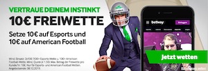 Betway American Football Esports Freiwette