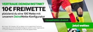 Betway Champions League Freiwette