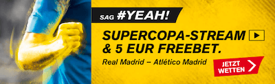 Supercopa Livestream und 5€ Aktion von Interwetten