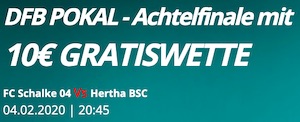 Schalke vs. Hertha Novibet 10€ Gratiswette