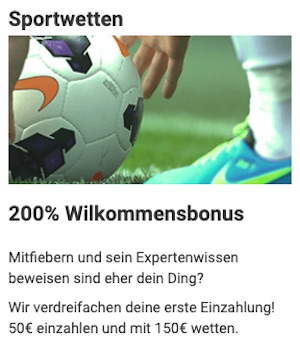 Unibet 200% Willkommensbonus