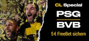 Bwin CL Special PSG BVB 5 Euro FreeBet
