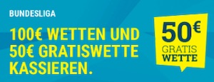 Sportwetten.de Bundesliga 50€ Freiwette