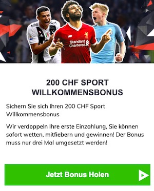 Bahigo 200 CHF Willkommensbonus