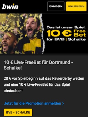 Bwin Dortmund Schalke 10€ FreeBet