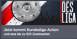 ComeOn Bundesliga 25€ Gratiswette
