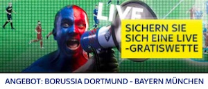 SkyBet Dortmund Bayern Live Gratiswette