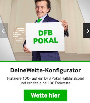 Betway DFB Pokal Halbfinale 10 Euro Aktion