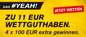 Interwetten Big Four 11 Euro Wettguthaben