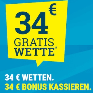 Sportwetten.de Bundesliga 34 Euro Gratiswette