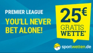 Sportwetten.de Premier League 25 Euro Gratiswette
