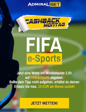 Admiral FIFA E-sports Cashback
