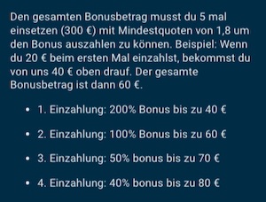 MyBet Bonus Bedingungen