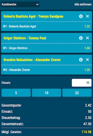 Sportwetten.de US Open Wette