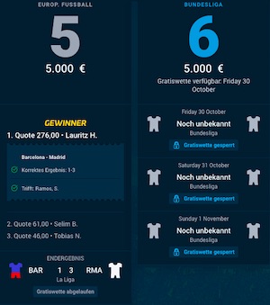 5000 Euro Wettbewerb bei MyBet Beispiel