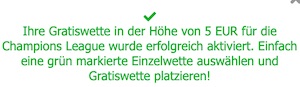 Interwetten FreeBet erfolgreich geholt