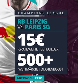 Leipzig PSG 15 Euro gratis bei Novibet