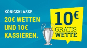 Königsklasse Sportwetten.de spieltag 3 Gratiswette