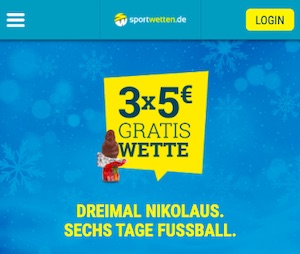 Sportwetten.de Nikolaus Gratiswetten