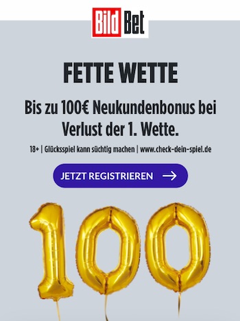 Bildbet risikofreie Wette 100 Euro