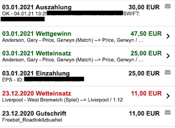 Interwetten FreeBet Einzahlung