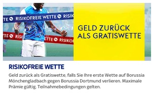 SkyBet Gladbach Dortmund Gratiswette