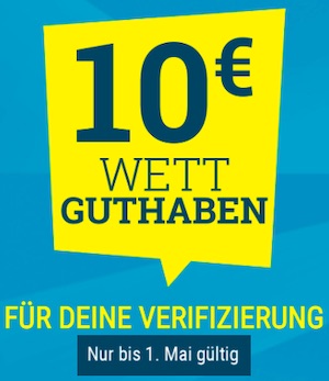 Sportwetten.de 10€ Verifizierungsbonus