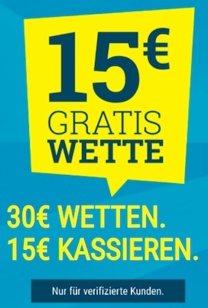CL bei Sportwetten.de 15 Euro gratis