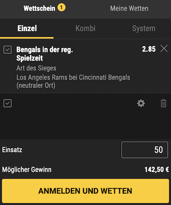 Bengals Sieg Super Bowl Bwin